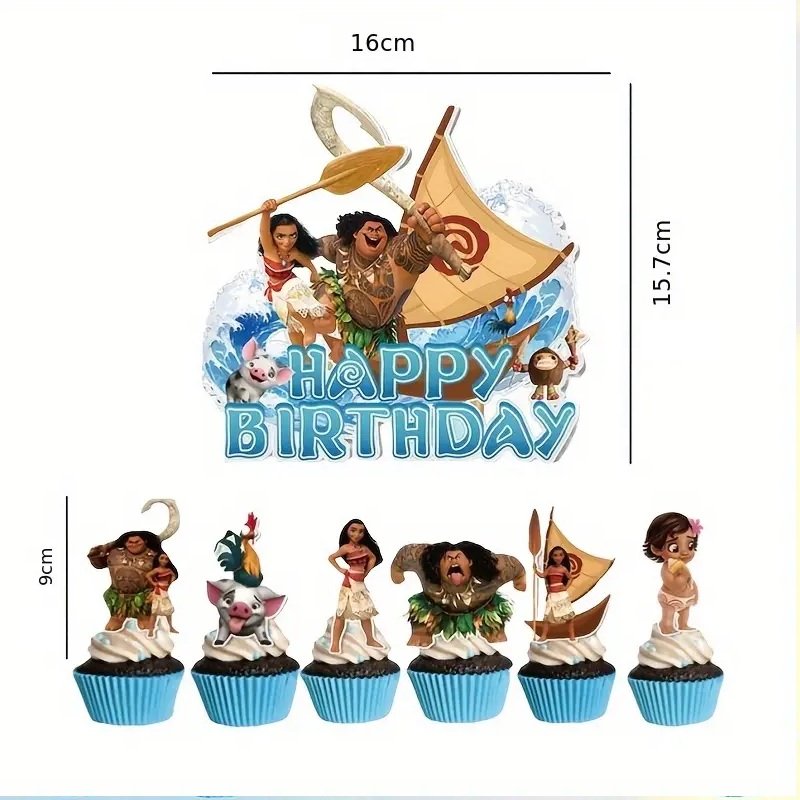 Tortový zápich VAIANA (13ks)