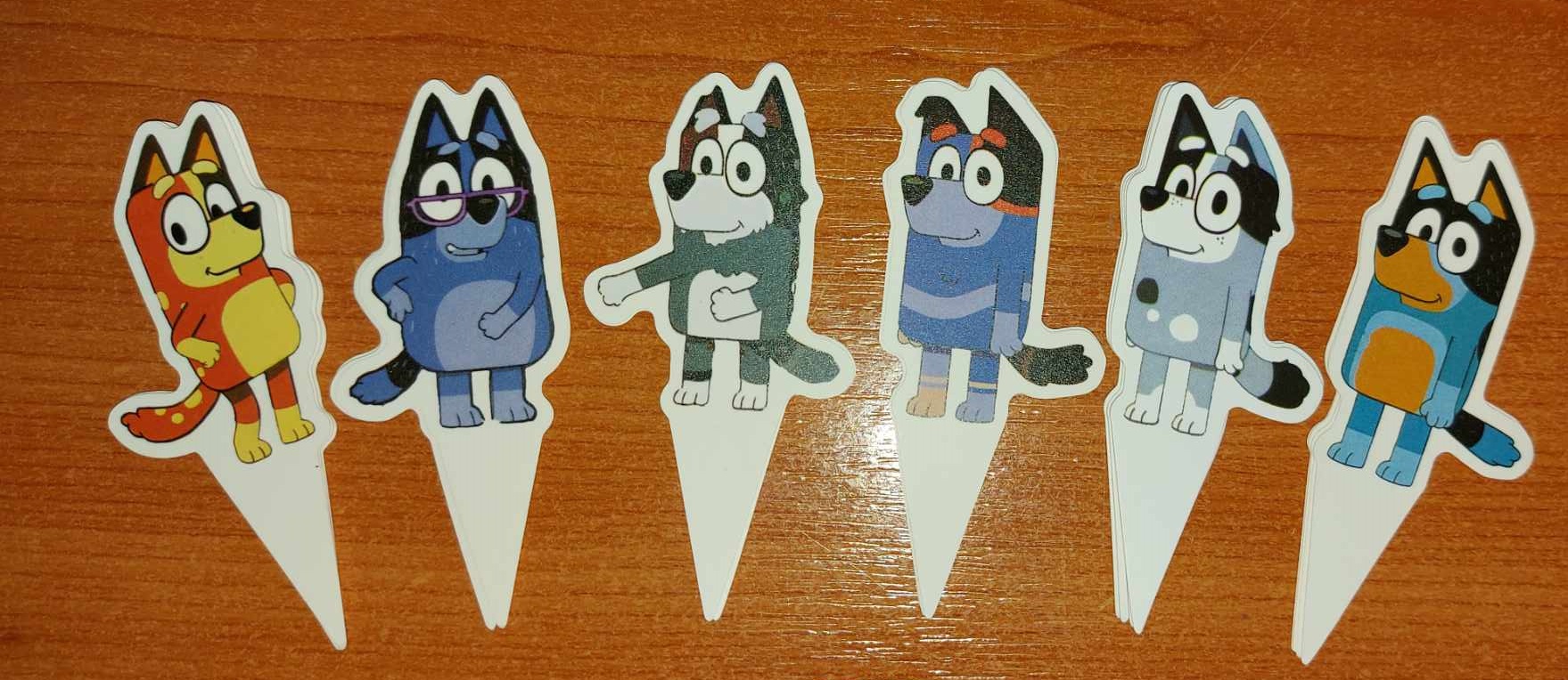 Tortový zápich BLUEY (24ks)