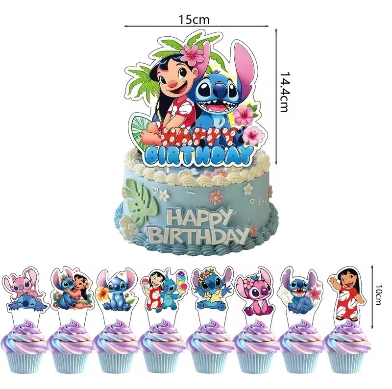 Tortový zápich LILO A STITCH úsmev (25ks)