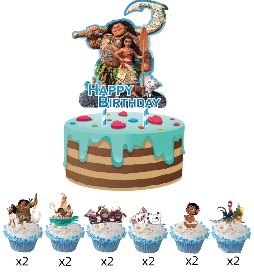 Tortový zápich VAIANA 01 (13ks)