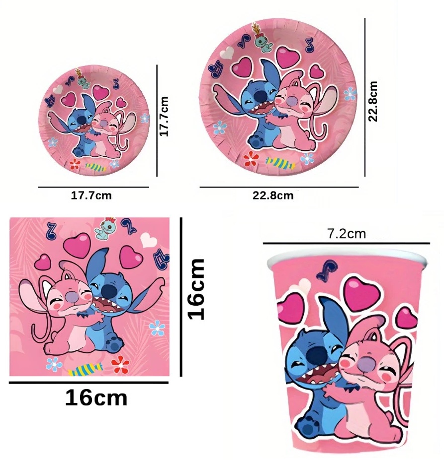 Set na oslavu LILO A STITCH pink (50ks)