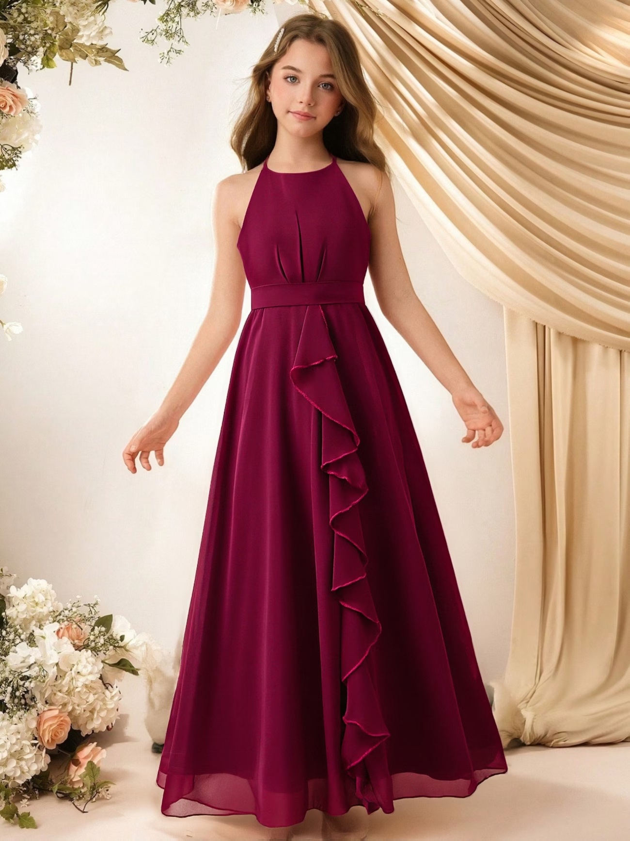 Dievčenské spoločenské šaty model TAMI veľ.128-150 (9-12r.)