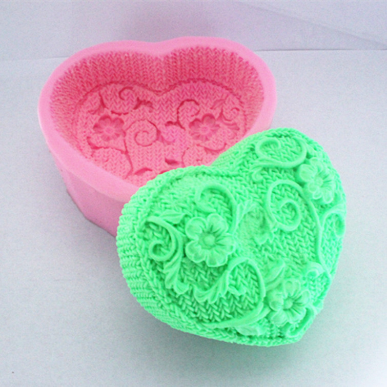 Silikónová forma Pletené srdce