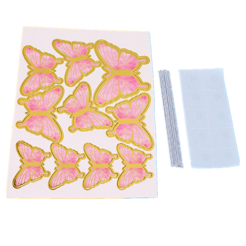 Tortový zápich MOTÝLE fialové (10ks)