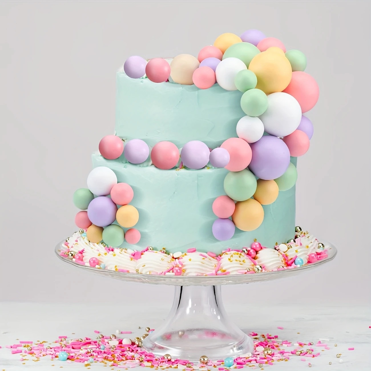 Tortový zápich GULIČKY pastel 01 (108ks)