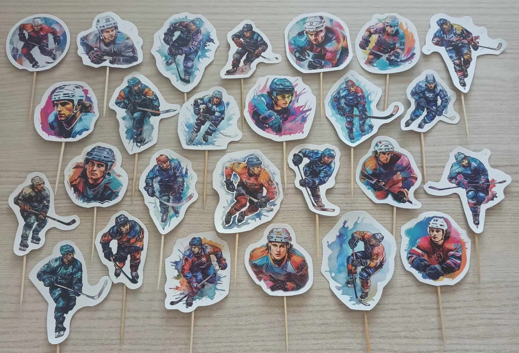 Tortový zápich HOKEJ (15ks)