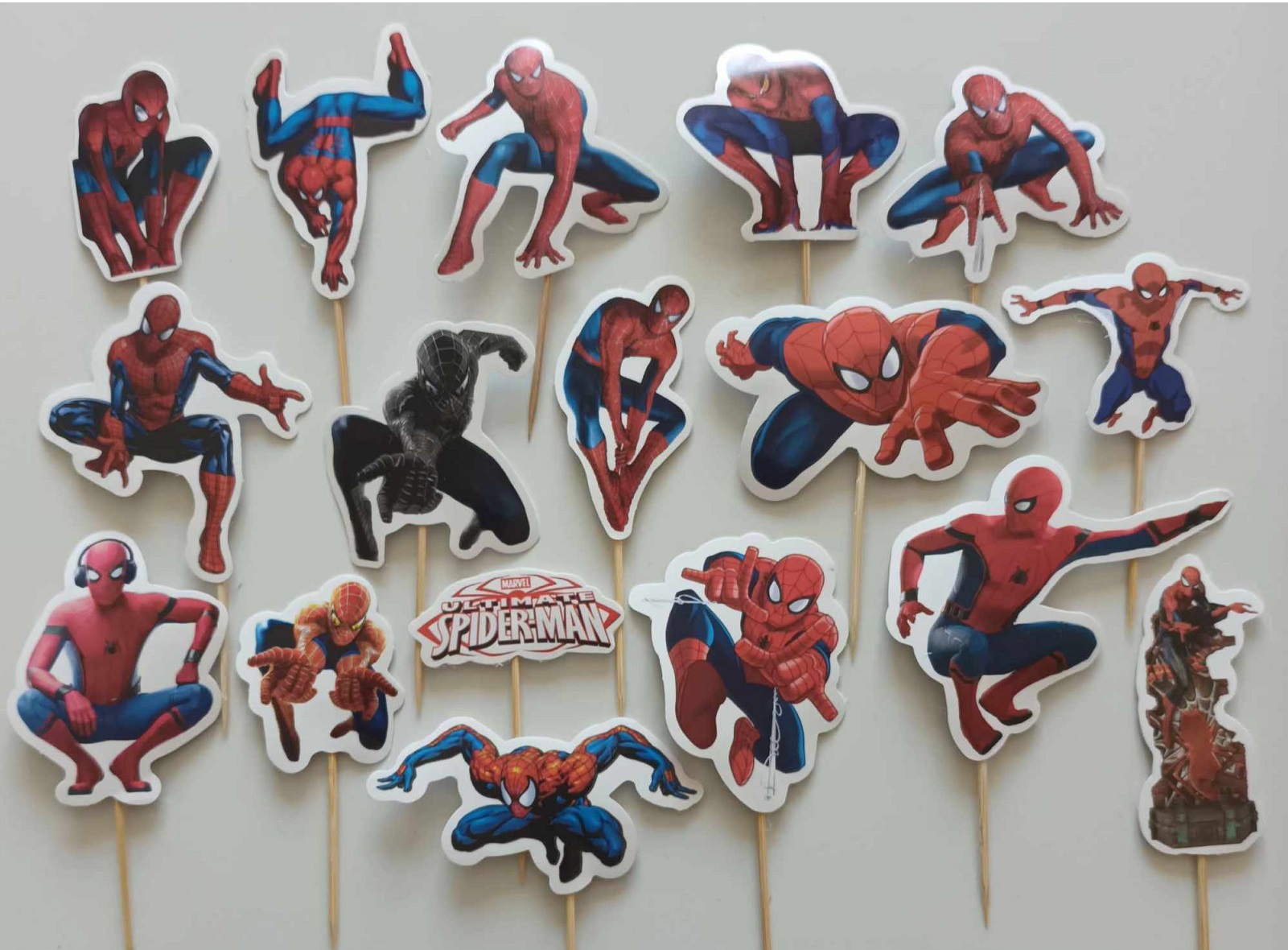 Tortový zápich SPIDERMAN (15ks)