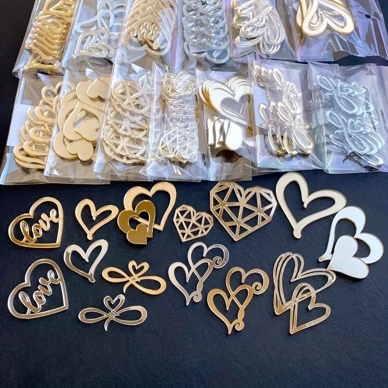 Tortový zápich (dekorácia) SRDIEČKA mix (9ks)